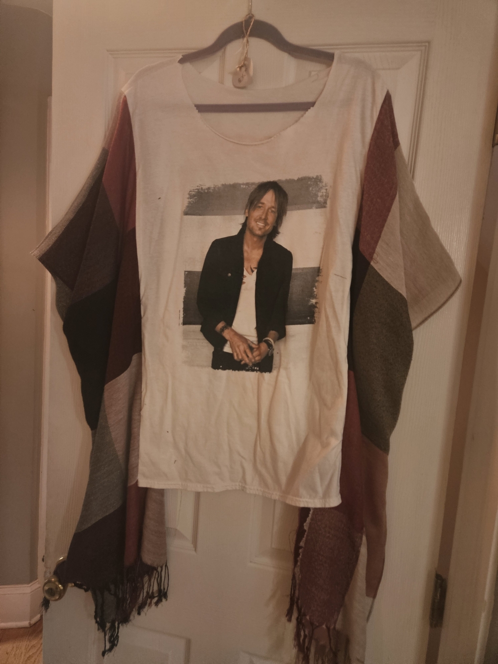 Upcycled Mix And Match Keith Urban Concert Tee Kimono